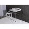 Kingston Brass 30 Carrara Marble Console Sink with Acrylic Legs, Marble WhitePolished Nickel LMS30MASQ6 - alternate 6